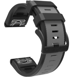Силиконовый ремешок для Garmin Fenix 5/6/7 Forerunner 945/935, Grey / Black
