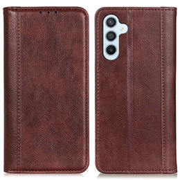 Чoхол до Samsung Galaxy A55 5G, Wallet Litchi Leather, коричневий