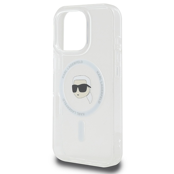 Чехол Karl Lagerfeld IML Metal Karl Head MagSafe для iPhone 16 Pro Max