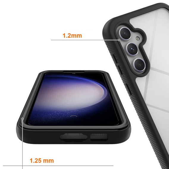 Чoхол Shockproof до Samsung Galaxy A35 5G, із захисним екраном, чорний
