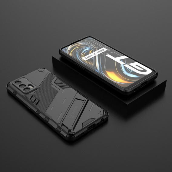 Чехол для Realme GT 5G, Military kickstand, синий