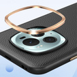 Шкіряний чохол для Honor Magic 6 Pro 5G, leather hybrid, чорний
