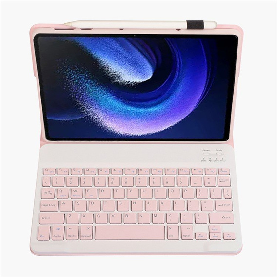 Чехол + клавиатура Xiaomi Pad 6/6 Pro, розовый rose gold