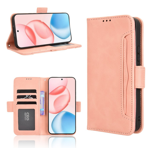 Откидной чехол для Honor 400 5G, Card Slot, розовый