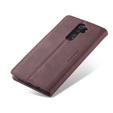 Чехол CASEME для Xiaomi Redmi Note 8 Pro, Leather Wallet Case, красный