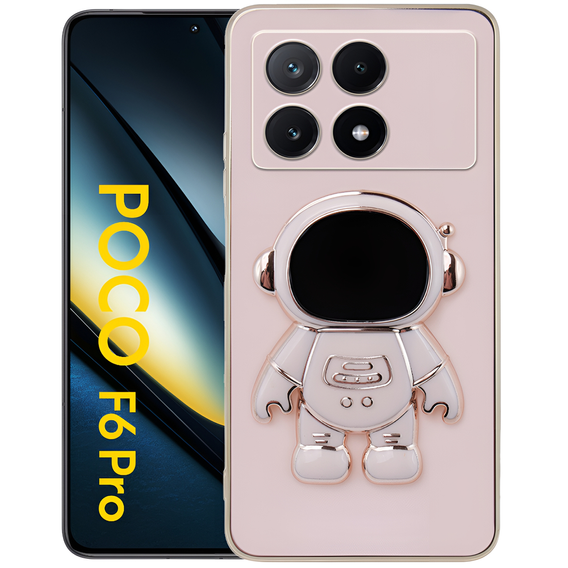 Чехол до Xiaomi Poco F6 Pro, Astronaut, розовый