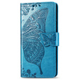 Откидной чехол для Xiaomi Redmi 9, Butterfly, синий