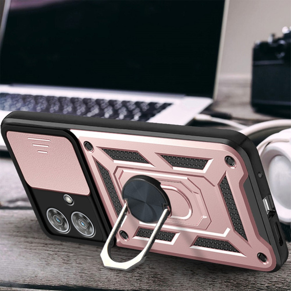 Чехол NOX Camera Slide Motorola Edge 40 Neo, CamShield Slide, розовый rose gold
