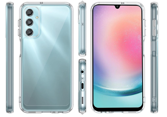 Чехол до Samsung Galaxy A25 5G, Fusion Hybrid, прозрачный + 9H стекло