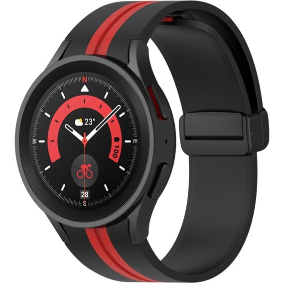 Силіконовий ремінець для Fitbit Inspire 3, Red Samsung Galaxy Watch 4 / 5 40/42/44/46/45MM PRO, Black / Red