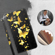 Откидной чехол для Samsung Galaxy A14 4G/5G, Wallet Butterfly, золотой