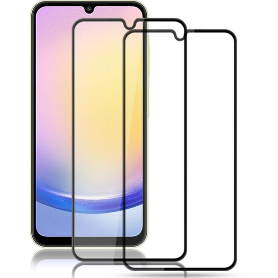 Закаленное стекло Amorus Full Glue для Samsung Galaxy A25 5G, черная рамка