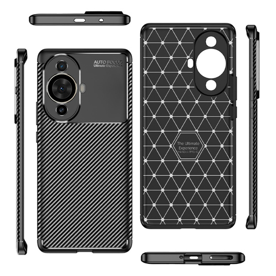 Чoхол до Huawei Nova 11 Pro, Carbon Gel, чорний