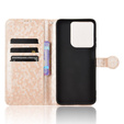 Чохол-фліп для Motorola Moto G86 5G, Wallet Rhombus, золотий