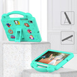 Детский чехол для Samsung Galaxy Tab S6 Lite 10.4 2020/2022 / Tab A7 2020 T500 / T505 / Tab S6 T860/T865, Cute Patterns, с подставкой, зелёный