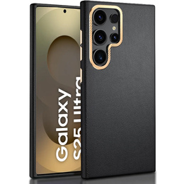 Кожаный чехол для Samsung Galaxy S25 Ultra, leather hybrid, чёрный