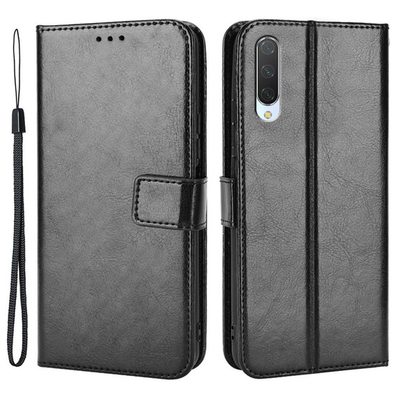 Футляр з клапаном для Xiaomi Mi 9 Lite, Crazy Horse Wallet, чорний