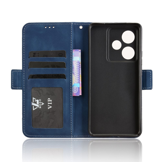 Футляр з клапаном для Realme GT 7 / 7T, Card Slot, темно-синій