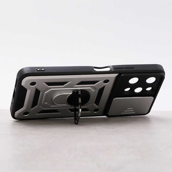 Чехол NOX Camera Slide Xiaomi Redmi 12, CamShield Slide, серебро