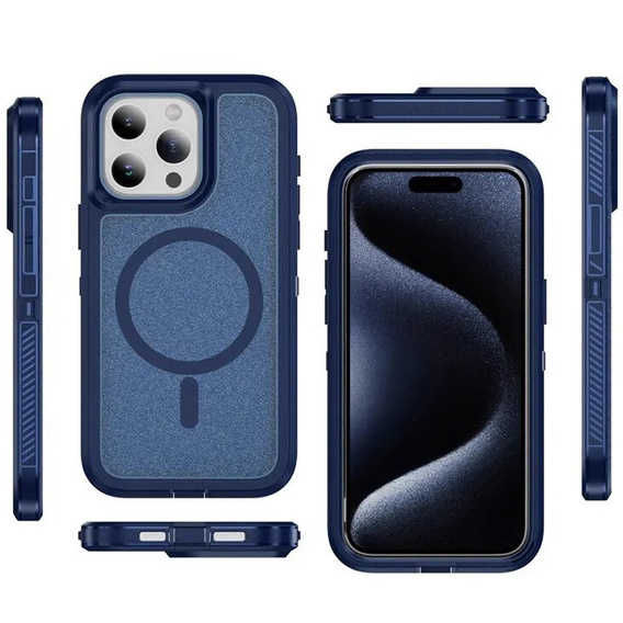 Чохол з рамкою для iPhone 15 Pro, для MagSafe, м'яти