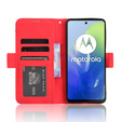 Футляр з клапаном для Motorola Moto E14, Card Slot, червоний