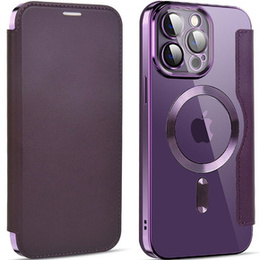 Откидной чехол для iPhone 13 Pro Max, RFID Wallet MagSafe CamShield, фиолетовый