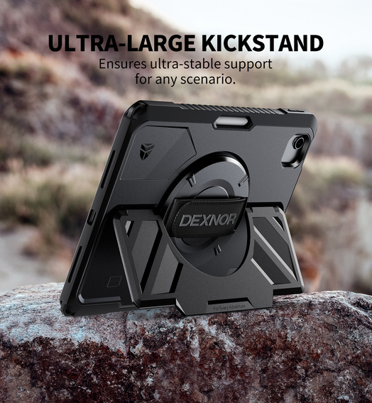 Чехол Dexnor 360° с ремешком и держателем для стилуса для iPad Air 11" 2025/2024 (7/6 поколение)