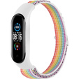 Нейлоновый ремешок до Xiaomi Mi Band 3/4/5/6/7/7 NFC, Colorful / White