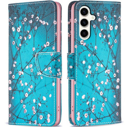 Откидной чехол для Samsung Galaxy S23 FE, Wallet, Sakura синий