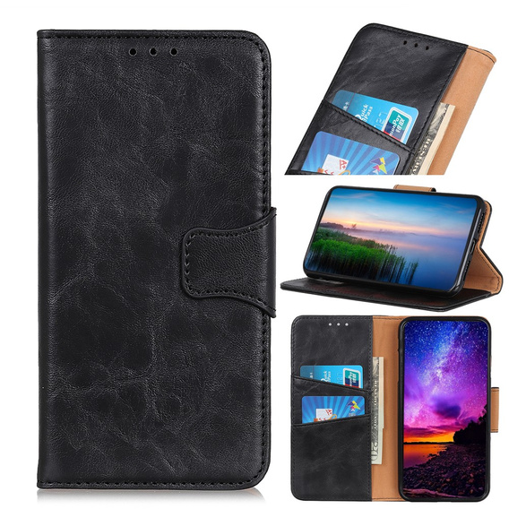 Чохол-книжка для OnePlus Nord 2 5G, Split Leather Wallet, чорний