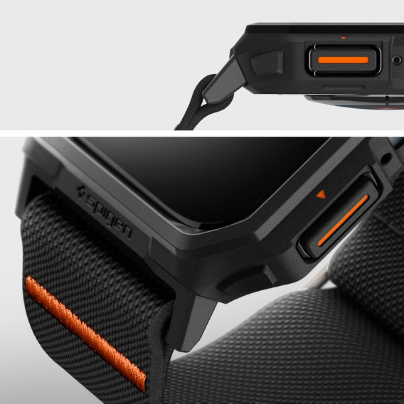 Чехол ремешок SPIGEN до Apple Watch 4/5/6/7/SE 44/45mm, Rugged Armor Pro, Charcoal Grey