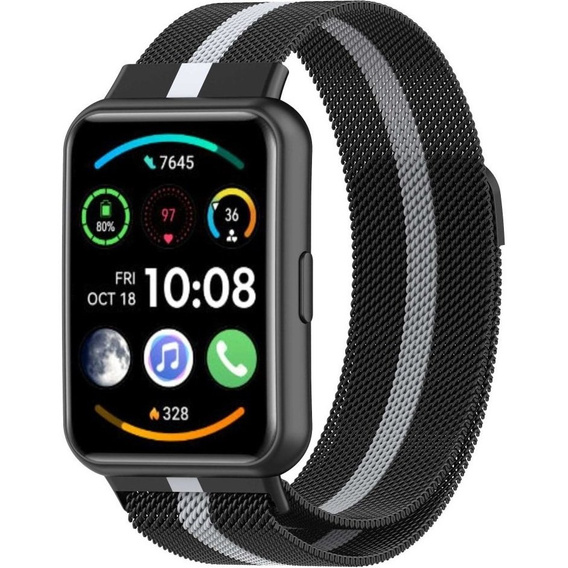Браслет  MilaneseBand для Huawei Watch Fit 2 - Black / Grey