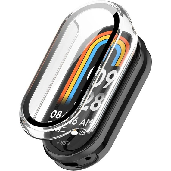 Чехол 2 в 1 + закаленное стекло для Xiaomi Smart Band 10 / 9 / 8, прозрачный