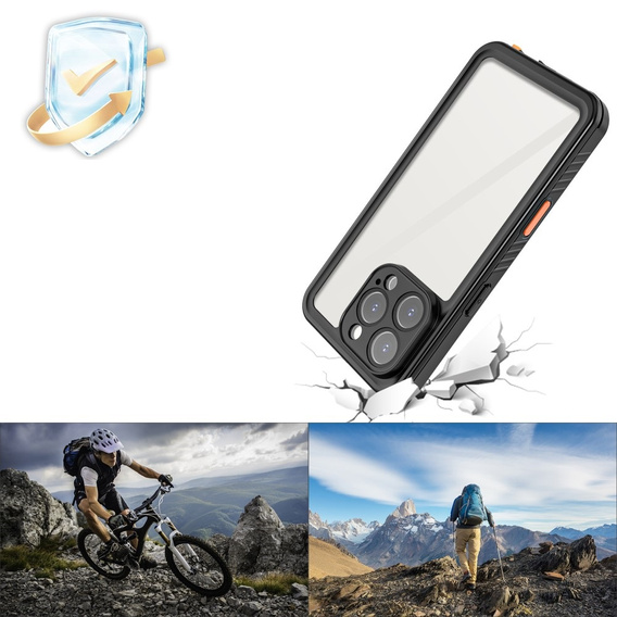 Водонепроникний чохол IP68 для iPhone 16 Pro, чорний