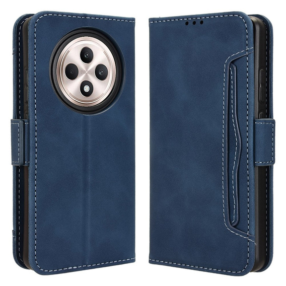 Футляр з клапаном для Oppo Reno 12FS / 12F, Card Slot, темно-синій