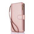 Чохол-книжка для Samsung Galaxy S24 Ultra, Wallet Zipper Pocket RFID, з плечовим ременем, чорний