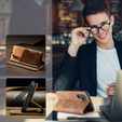 Чехол CASEME для Huawei P30 Pro, Leather Wallet Case, коричневый