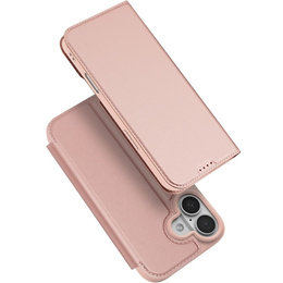 Чехол Dux Ducis для iPhone 17, Skin Pro, с клапаном, со слотом для карт, розовый