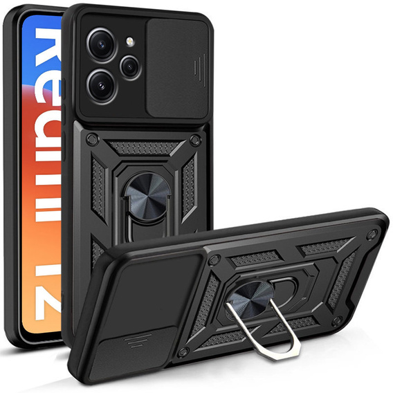 Чохол NOX Camera Slide Xiaomi Redmi 12, CamShield Slide, чорний