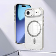 Чехол для iPhone Air, для MagSafe, с подставкой, прозрачный с серыми вставками