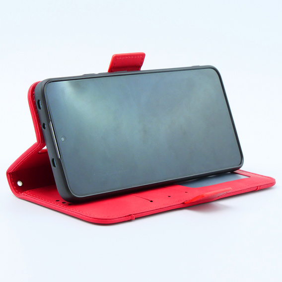 Футляр з клапаном для Xiaomi 13T / 13T Pro, Card Slot, червоний