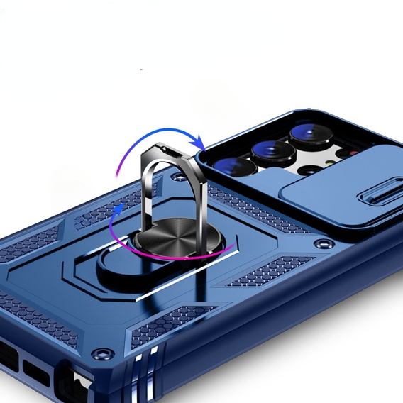 Чохол NOX Camera Slide Samsung Galaxy S24 Ultra, CamShield Slide, синій