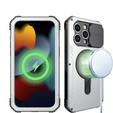 Чохол для iPhone 15 Pro Max, DefenderMag, сріблястий