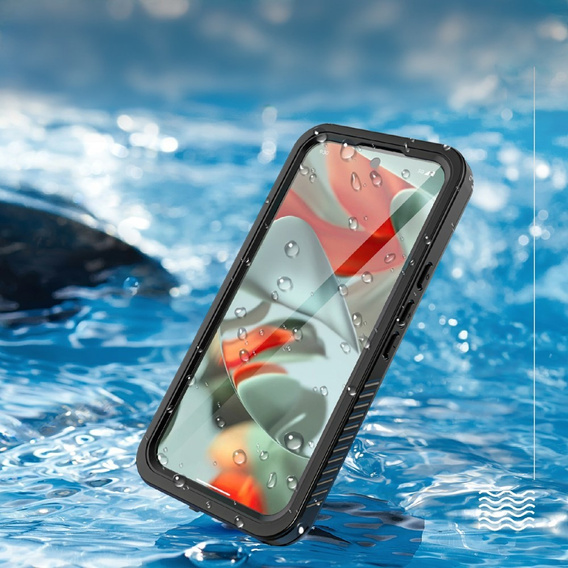IP68 водонепроникний чохол для Google Pixel 9 Pro XL, Redpepper, чорний