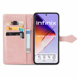 Откидной чехол для Infinix Note 40 Pro Plus, Mandala, розовый rose gold