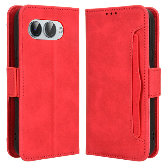 Откидной чехол для T Phone 3 5G, Card Slot, красный
