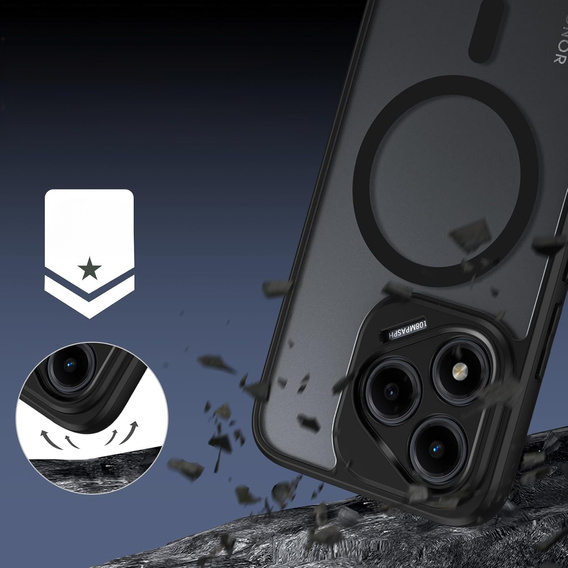 Чохол для Honor 400 Lite, для MagSafe, ERBORD Matt Case, чорний
