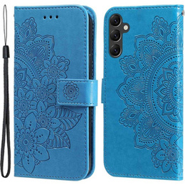 Откидной чехол для Samsung Galaxy A14 4G/5G, Mandala Flower, синий