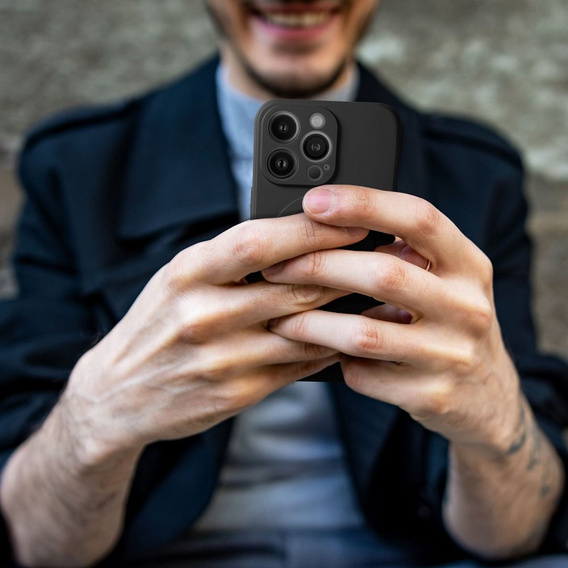 ERBORD Чехол Silicone Mag Cover для iPhone 15, чёрный