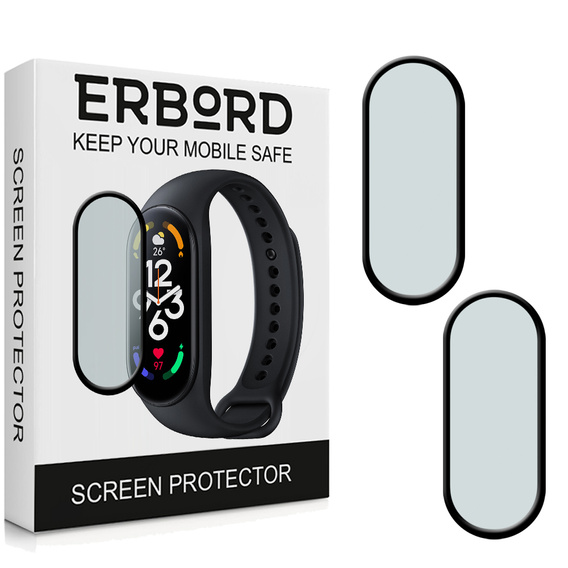 2x Гібридне скло ERBORD для Xiaomi Mi Band 7/7 NFC